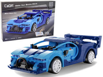 Klocki Konstrukcyjne Auto Sportowe Race Car Niebieskie R/C 325 Elementów